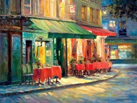 Framed Red & Green Cafe