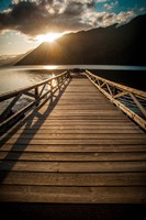 Framed Crescent Lake Sunset