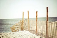 Framed Wooden Beach Fence