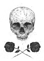 Framed Skull N Roses