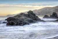 Framed Crescent Beach Waves 4