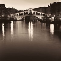 Framed Ponte Rialto di Notte