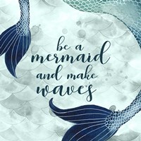 Framed 'Mermaid Inspirations I' border=