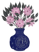 Framed Painted Vase II