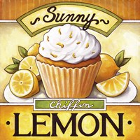 Framed 'Cupcake Sunny Lemon Chiffon' border=