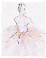Framed Watercolor Ballerina II
