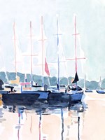 Framed Watercolor Boat Club I