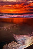 Framed Sunset Reflection on Beach 1, Cape May, NJ