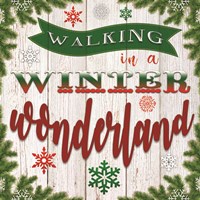 Framed 'Walking in a Winter Wonderland' border=