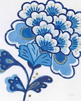 Framed 'Flora Chinoiserie V' border=