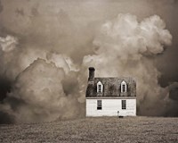 Framed Lone House in Brown