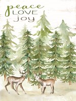 Framed Peace Love Joy Deer