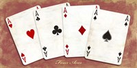 Framed Four Aces (Red)