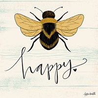 Framed 'Bee Happy' border=