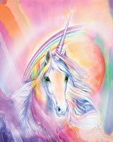 Framed 'Rainbow Unicorn' border=