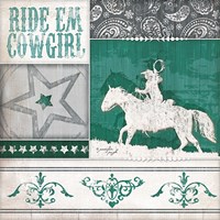 Framed Ride 'Em Cowgirl