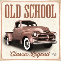 Framed 'Old School Vintage Trucks I' border=