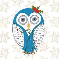 Framed 'Christmas Owl I' border=