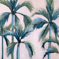 Framed 'California Pink Palms I' border=