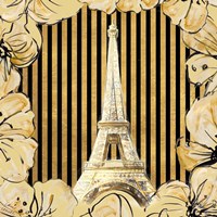 Framed Golden Paris I