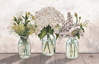 Framed Jars of Wildflowers