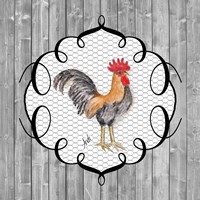 Framed Rooster on the Roost I