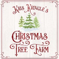 Framed Vintage Christmas Signs VI-Tree Farm