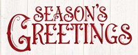 Framed Vintage Christmas Signs panel II-Seasons Greetings