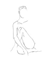 Framed Nude Contour Sketch II