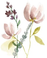 Framed 'Pastel Flower Composition I' border=
