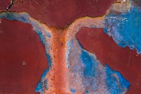 Framed Details Of Rust And Paint On Metal 16