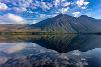 Framed Stanton Mountain Over A Calm Lake Mcdonald In Glacier National Park, Montana