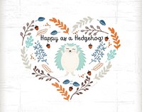 Framed Happy as a Hedgehog