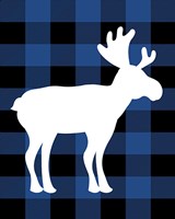 Framed Plaid Moose