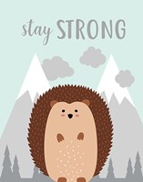 Framed Stay Strong Hedgehog