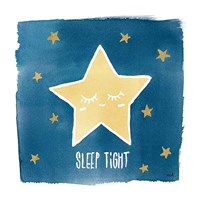 Framed 'Night Sky Sleep Tight' border=