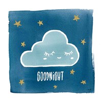 Framed 'Night Sky Goodnight' border=