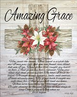 Framed Amazing Grace Christmas Cross
