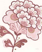 Framed Flora Chinoiserie V Pink