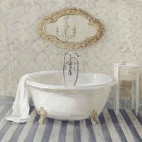 Framed Victorian Bath II Navy