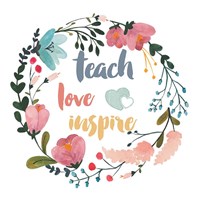 Framed Harriet Floral Teacher Inspiration I