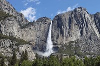 Framed View Of Yosemite Falls In Spring, Yosemite National Park, California
