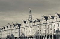 Framed Grand Place Buildings And Town Hall Tower, Arras, France