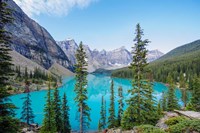 Framed Scenic Mountainous Landscape Of Banff National Park, Alberta, Canada