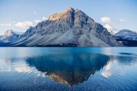 Framed Mountain Reflecting In Lake At Banff National Park, Alberta, Canada