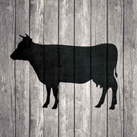 Framed 'Barn Cow' border=