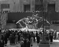 Framed Group Of People At Rockefeller Center New York City