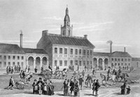 Framed Engraving Of Independence Hall In Philadelphia 1776