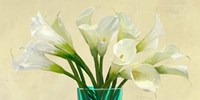 Framed White Callas in a Glass Vase (detail)