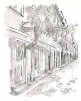 Framed European City Sketch V